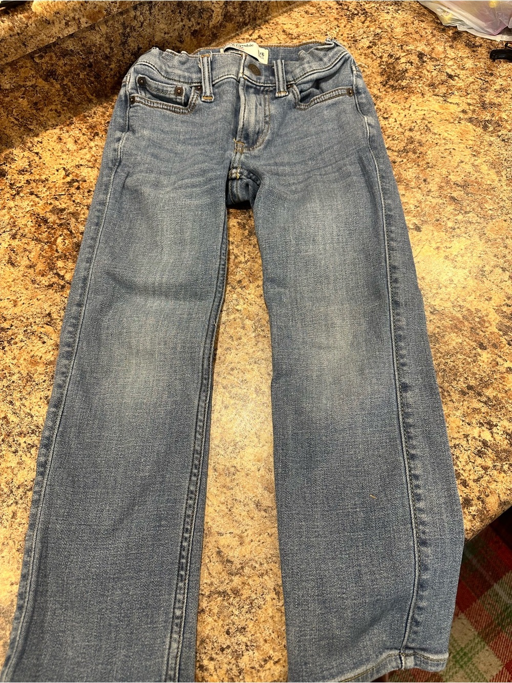 Abercrombie & Fitch kids medium blue straight-leg denim jeans